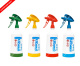 Kwazar Mercury Super 360° 1L  Feinsprüher Sprühflasche  4er-Set
