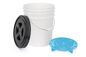 APS Basics Wash Bucket Kit -  Wascheimer 20L mit Schmutzsieb und Schraubdeckel