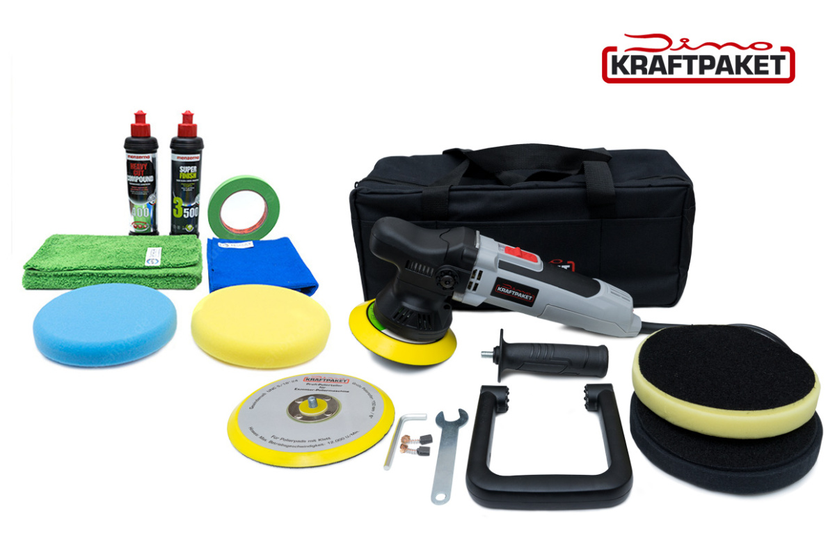 Dino Kraftpaket - Exzenter Poliermaschine 9mm Hub - Menzerna Starter Set 