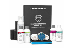 Colourlock Leather Steering Wheel Set - LederLenkrad Reparatur Set schwarz