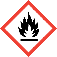 Brandfarligt symbol: Flamme